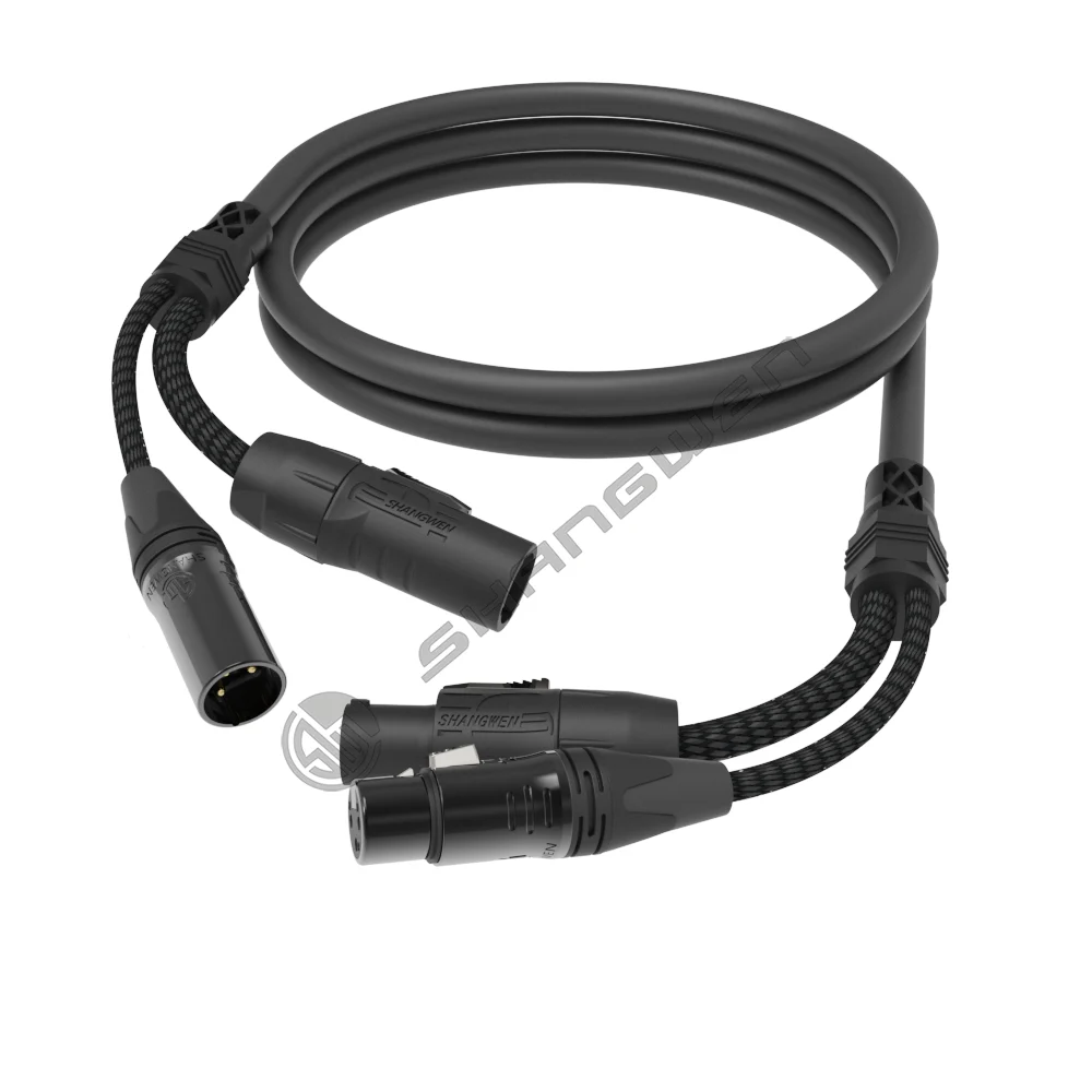 Power male+female/XLR male+female Plug